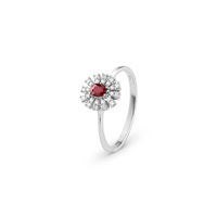 Anello Bliss Donna Bl girasole in Oro bianco Rubino 0.26 Ct 20109819 - 20109819